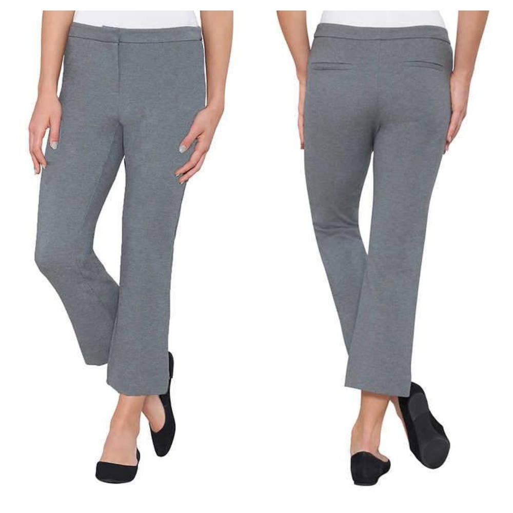 NWT Grey ankle cropped work pants-M